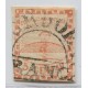 ARGENTINA 1858 GJ 1 CONFEDERACION ESTAMPILLA USADA CON MATASELLO CORDOBA U$ 40